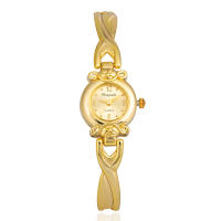 Reloj De Mujer Elegante Y Vintage En Oro Cuarzo Con Pulsera De Patrón Reloj De Pulsera Casual Para La Mujer JBAILI - details 0