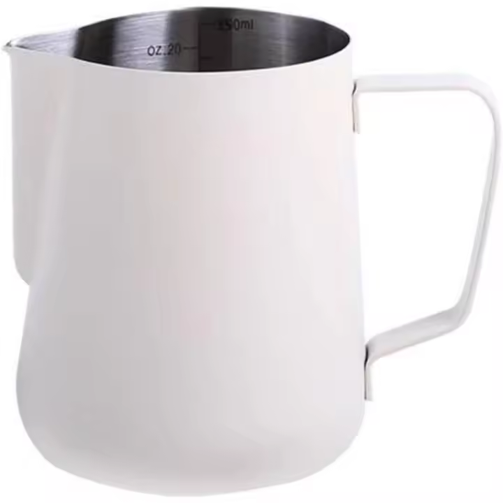 Jarra de Maple inoxidable para Café Expreso, formador de leche para Cafeterías, Capuchino, latte art, color Blanco, 350 ml - 1