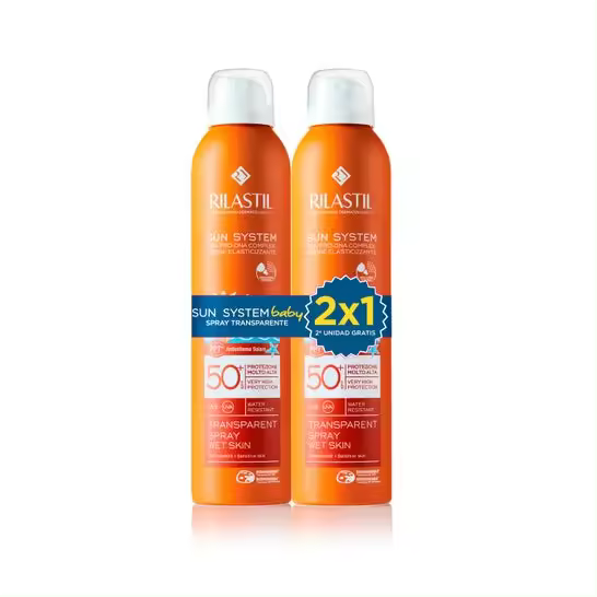 Rilastil Sun System Baby Spray Solar Corporal Transparente SPF50+ 2x200ml - 1