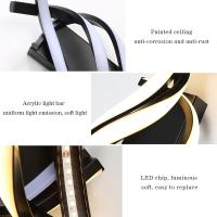 Luz de pared interior, lámpara de pared Modern LED 18W curvada IP20, apliques 3000K Luz Blanca Cálida, 1620 lúmenes Negro IP20, para dormitorio, Sala de estar [Clase Energética A ++] - details 1
