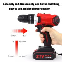 Destornillador Eléctrico Inalámbrico 21V Sin Cable Con 2 Funciones Mini Herramienta De Poder Para DIY Batería De Litio Recargable - details 2