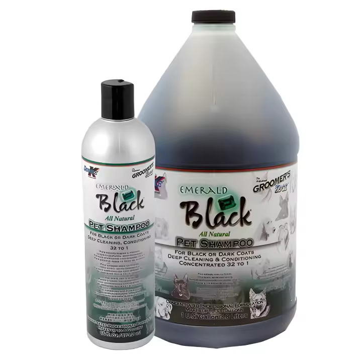 Champú Ibañez para Perros Negros - Realzador de Tonos Oscuros Emerald Black de Double K 3.8 L - 1