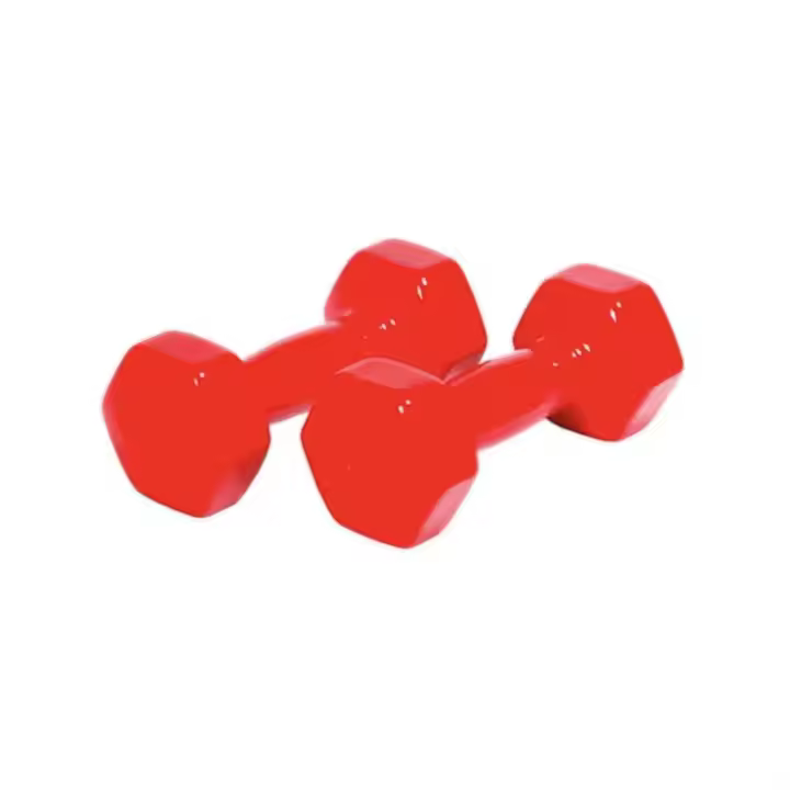 Pesa Mancuerna Neopreno 1, 1.5, 2, 3kilos Azul y Rojo, Cortas Anti-Rodadura pack 2 unidades. - 1
