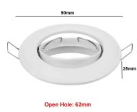 Spot LED Recargado Negro/Blanco Luz De Techo Con Soporte Redondo Para Bombilla MR16 GU10 Ajustable Y Auto-contenido - details 2