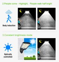 Lámpara Solar LED Exterior Impermeable Con Sensor De Movimiento 30/72COB Para Jardín Terraza Puerta De Garage Y Calle - details 4