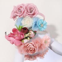 Headband De Boda Para Niñas Con Perlas Y Plumas Accesorio De Cabello De Princesa Para Fiestas Y Danzas Recién Nacidos Hecho a Mano - details 14