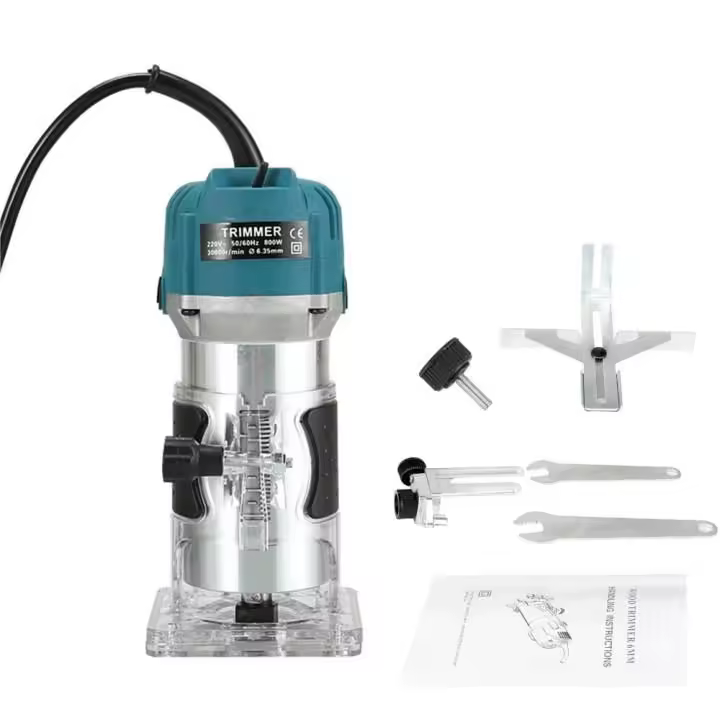 Máquina enrutadora de madera de 800W y 30000RPM, recortadora eléctrica para carpintería, herramientas de corte y fresado para tallado de madera de 1/4 pulgadas, herramientas eléctricas de carpintero - 1