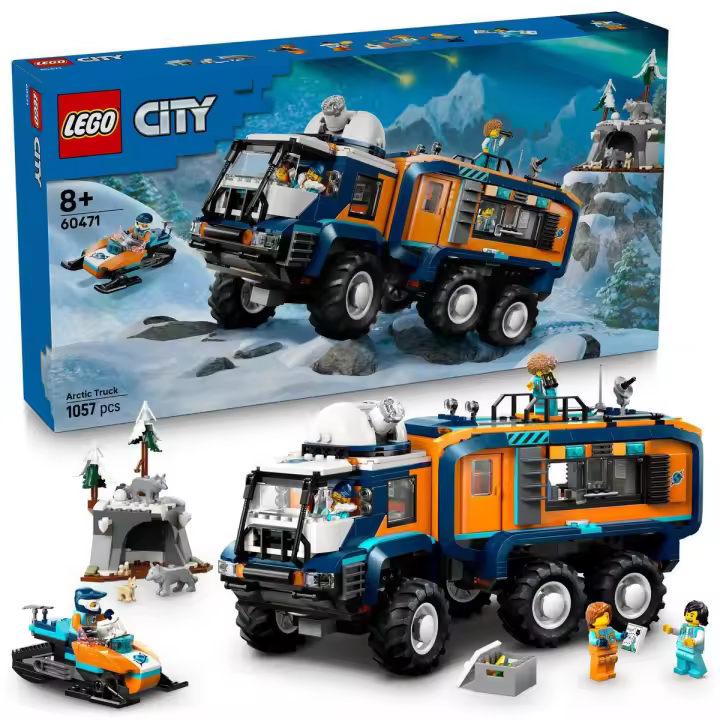 LEGO® City Laboratorio Científico Móvil de los Exploradores Árticos Juguete STEM Para Niños, Niñas y Fans de las Maquetas de Vehículos de 8 Años o Más, con Motonieve y Cueva 60471 - 1