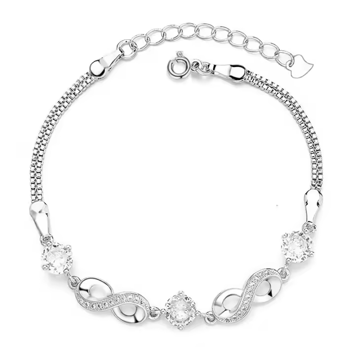 Pulsera Eternidad De Moissanita 1.5 Carrats En Plata De Ley 925 Para Mujer Elegante Y Noble Regalo Para Novia Madre - 1