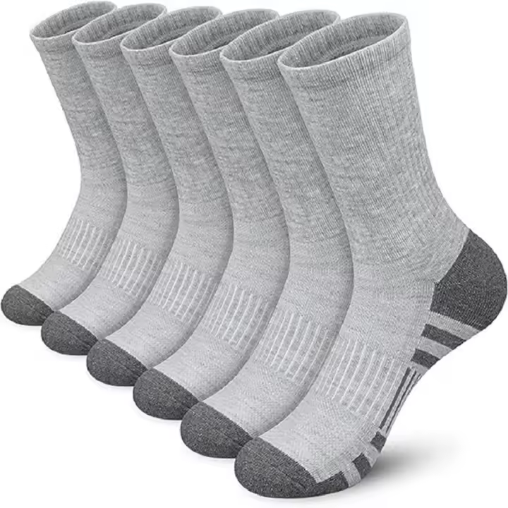 Calcetines Deportivos De Algodón Para Hombre 5 Pares En Negro Y Blanco Gris Calcetines Largos Cómodos Y Prácticos - 1