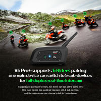 Casco De Motocicleta EJEAS V6 pro plus Con Intercomunicador Bluetooth 800M Para 6 Conductores Impermeable Compatible Con Todos Los Cascos - details 3