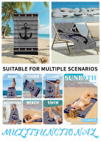 Toalla de playa de microfibra de secado rápido con estampado deportivo de verano, toalla de baño absorbente agrandada para nadar en la playa - details 3