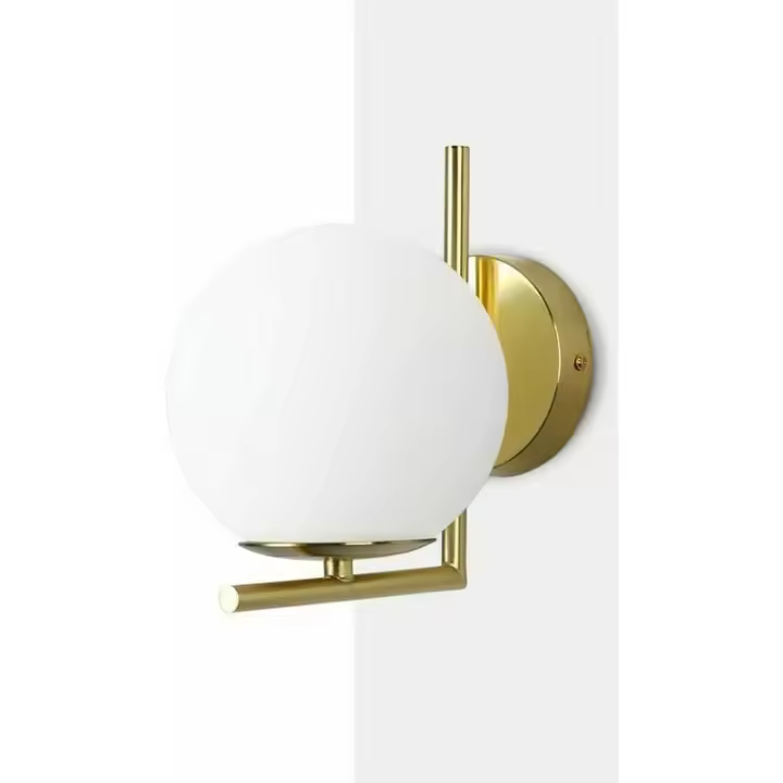 SOMY Lámpara de pared con bola de cristal dorado Aplique de exterior dorado - 1