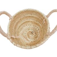 Pack 5 Mini Capazo Palma Ideal para bodas y Comuniones,Cesta  Arras de Niña Tamaño Perfecto para Poder Llevarlo Medidas 16 cm de Ancho x 18 cm de Alto x 10 cm Base - details 3