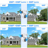 Cámara De Seguridad IP WiFi PTZ 10MP 5K Con Visión Nocturna Dual Pantalla Protección Dual Lente Montaje En Pared O-KAM pro - details 5