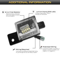 2pcs Luz LED Para Placa De Identificación De Coche Para Chevrolet Colorado Silverado GMC Canyon Sierra 1500 2500HD 3500HD Accesorios De Camión - details 1