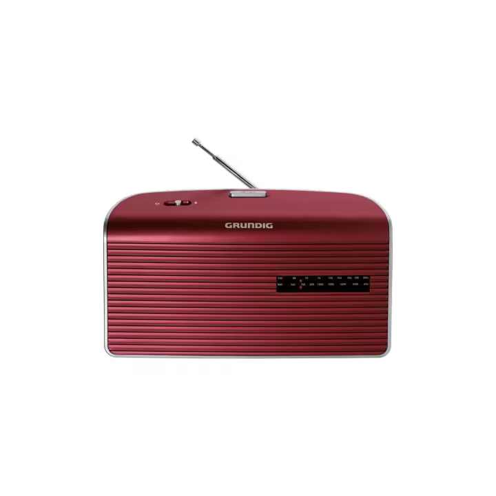 Radio Portátil Grundig Music 60 Roja – Diseño Retro, Sintonización AM/FM Precisa y Sonido Claro - 1