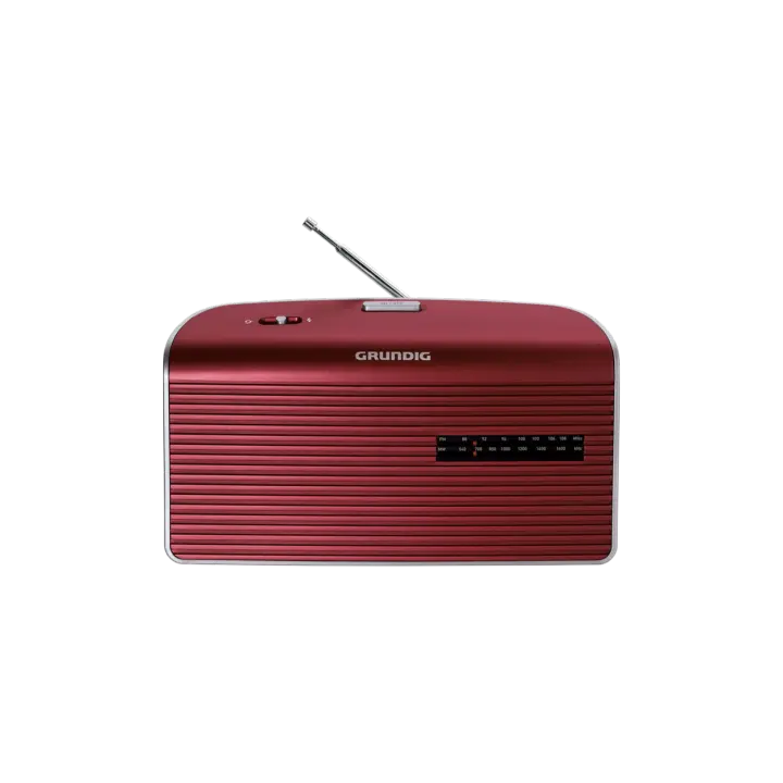 Radio Portátil Grundig Music 60 Roja – Diseño Retro, Sintonización AM/FM Precisa y Sonido Claro - 1