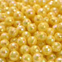 Talares Acrílicos Redondos Facetados AB Color 6mm 8mm 100/200 Piezas Para Fabricación De Joyas Pulseras Collares Hechas a Mano - details 2