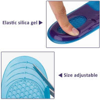 1Par De Suela De Silicona Para Zapatos Soporte De Arco Ortopédico Para Alivio De La Plantar Fasciitis Antideslizante Tamaño EU33-50 Para Hombres - details 4