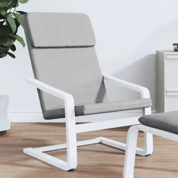 vidaXL Sillón de relax de tela gris claro - 1