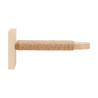 Juego De 2 Puestos Para Gatos Con Cuerda De Escalada Y Estante Montado En La Pared Gym De Selva Para Gatos Domésticos Interiores Poste De Rascado Escalera Juguete Interactivo - details 12