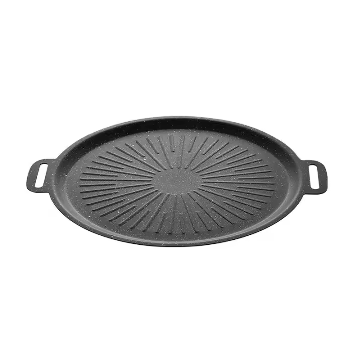 Sartén De Asado Al Aire Libre 34CM Antiadherente Placa De Grill Para Barbacoa Coreana Asado Y Fritura Cocina Y Camping - 1