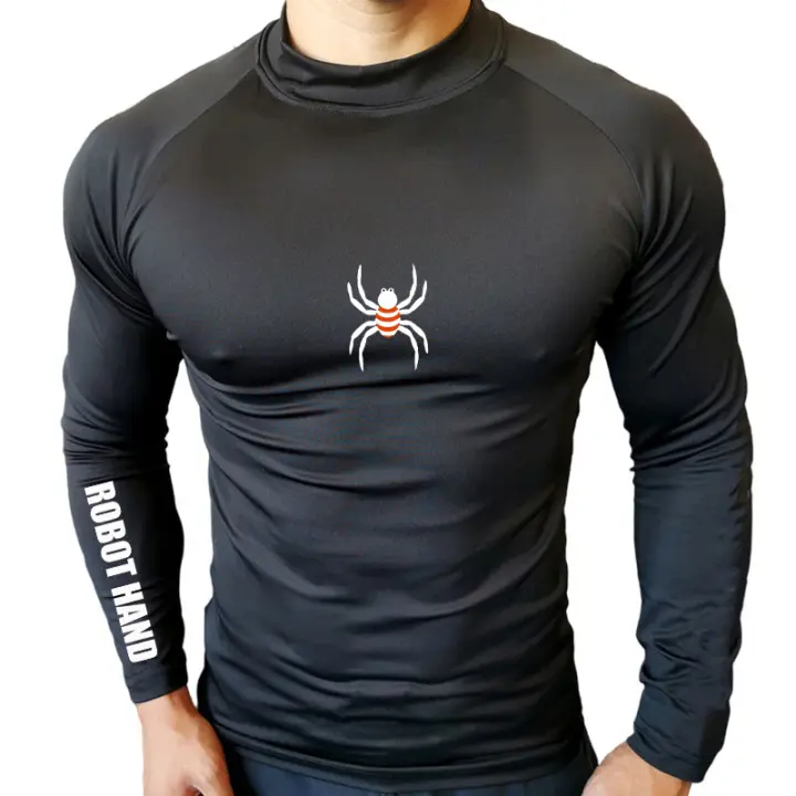 Camiseta Deportiva De Hombre Con Manga Larga Para Correr Y Gimnasio Ropa De Fitness Comprimida Sudadera De Sportwear - 1