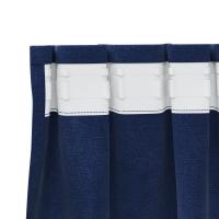 Cortinas opacas vidaXL con cinta superior 2 pcs Terciopelo Azul Oscuro - details 3