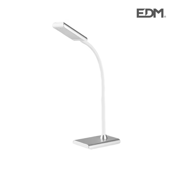 Flexo led sobremesa 7w 400lm 4000k color plata 9x13x33cm edm - 1