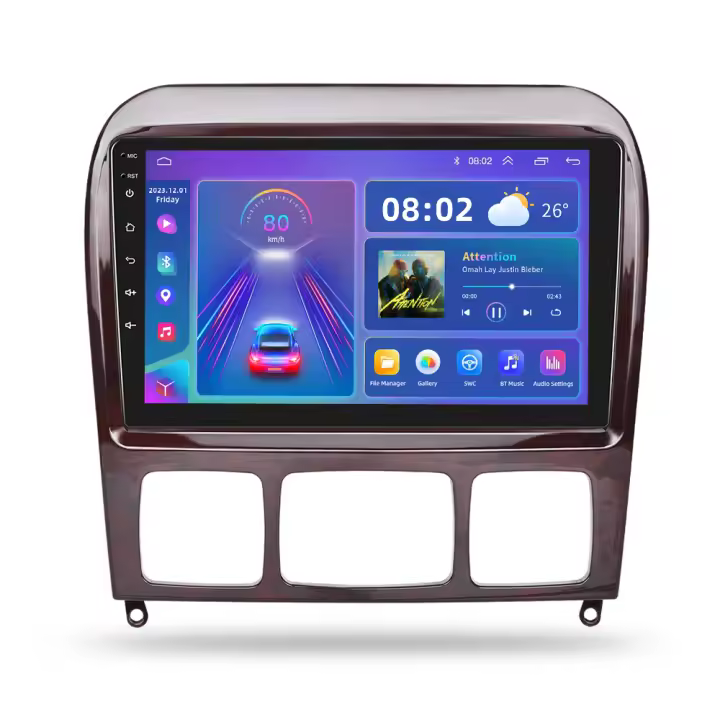 Podofo Radio de coche Android 2 Din para Mercedes-Benz S-class 1999 2000 2001-2007 Carplay 8+128GB AI Voice WIFI+4G DSP GPS Navegación Multimedia Reproductor de Video - 1