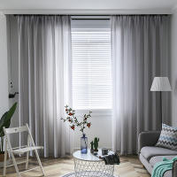 Cortina Moderna Y Minimalista De Color Sólido Translúcida Para Decoración De Sala De Estar 1 Pieza Con Bolso De Percha Proporciona Privacidad - details 19
