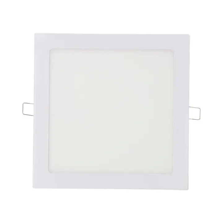 downlight led empotrable cuadrado 20w luz fria 6400k 1500lm blanco 22x22cm edm - 1