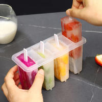 Molde Para Helado Y Pascitos De Hielo 4 Piezas Con Palitos Y Tapa Herramienta Creativa De Cocina Reutilizable Para El Verano - details 2