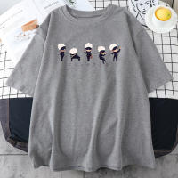 Camiseta De Algodón Para Hombre Estampado De Anime Japonés Gojo Con Estilo Callejero Hip Hop Casual Oversized Manga Corta - details 9