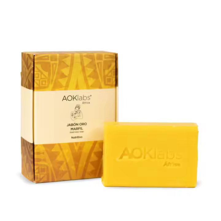 Aoklabs - Jabón Oro Marfil ultra nutritivo que suaviza y mejora la firmeza y elasticidad de la piel, aporta vitaminas y ácidos grasos para combatir envejecimiento 100g. - 1