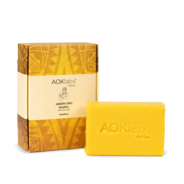 Aoklabs - Jabón Oro Marfil ultra nutritivo que suaviza y mejora la firmeza y elasticidad de la piel, aporta vitaminas y ácidos grasos para combatir envejecimiento 100g. - 1
