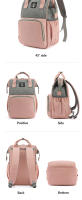 Bolsa de pañales para bebé, mochila impermeable de moda para mamá, maternidad, mochila para mamá, cambiador de pañales para bebé, bolsas de lactancia para mamá - details 9