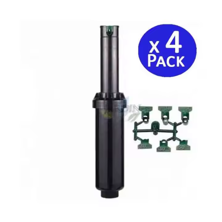 HUNTER Pack 4 Aspersor de Riego Hunter SRM-04 1/2'' | Alcance 4 a 9,4 metros | Aspersor de Turbina ajustable SRM Hunter - 1