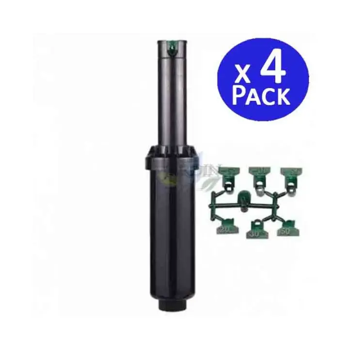 HUNTER Pack 4 Aspersor de Riego Hunter SRM-04 1/2'' | Alcance 4 a 9,4 metros | Aspersor de Turbina ajustable SRM Hunter - 1