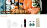 Aurum® Sushi Kit Deluxe, Vajillas Completas Kit Sushi, Arrocera Japonesa, Alga Nori, Arroz Sushi, Vinagre de Arroz, Esterilla Sushi, Regalos para la Casa, Vajilla Completa, Comida Japonesa Utensilios - details 1