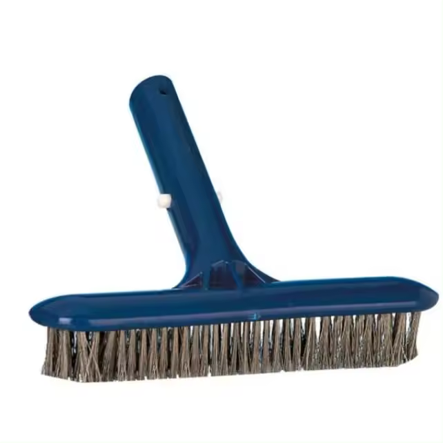 CEPILLO METÁLICO PARA PISCINAS, PQS Cepillo de acero inoxidable y marco de plástico, fijación mediante clip, 23 cm - 1