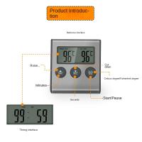 Termómetro Digital Inalámbrico TP700 Para Cocina Y Barbacoa Con Probing Para Horno Y Carne Timer De Temperatura Manualmente Ajustable Metal - details 1