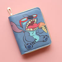 Monedero De Cuero PU Anime Disney Stitch Impermeable Con Bolsillo Para Monedas Cierre Corto Almacenamiento Para Llaveros Auriculares Y Tarjetas De Identificación - details 7