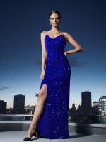 Vestido De Noche Elegante Para Mujer Con Vuelta Y Lentejuelas Vestido De Fiesta De Graduación Y Baile De Prom Sin Mangas Cuello En V Sin Espalda Largo De Pierna - details 7