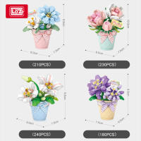 Bloques De Construcción 3D LOZ Plantas Suculentas Cactus Y Rosas Juguete De Artesanía Para Decoración Del Hogar Juguetes De Bloques Para Niños - details 5