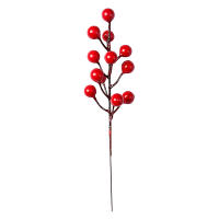 10/20 Piezas De Ranas Rojas Artificial 12 Brotes De Bayas Rojas Para Decoración De Árbol De Navidad Y Hogar Estilo Floral - details 12