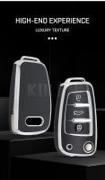 Funda De Llave De Coche TPU Para Audi A3 8L 8P A4 B6 B7 B8 A6 C5 C6 4F RS3 Q3 Q7 TT 8L 8V S3 Protector De Porta Llaves Sin Clave - details 3