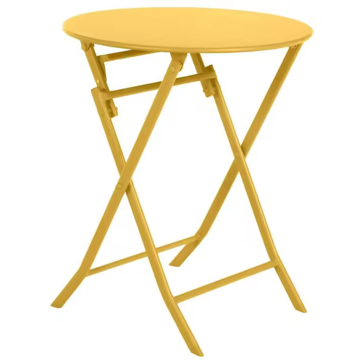 Hesperide Mesa Redonda Plegable Greesboro Amarillo Mostaza - 1