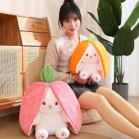 Muñeco De Peluche Transformable De Pascua Conejo Con Fresa Y Zanahoria Juguete De Peluche Para Niños Y Adultos - details 4